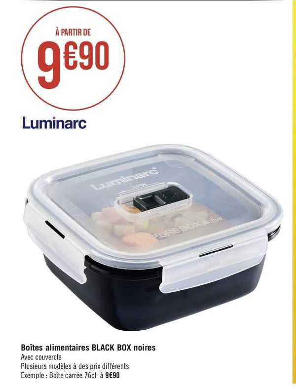 boîtes alimentaires black box noires