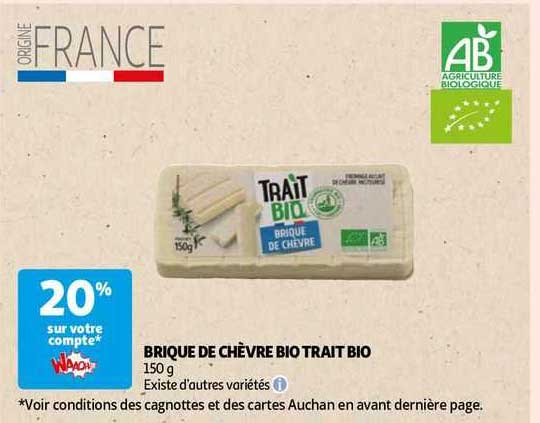 brique de chèvre bio trait bio