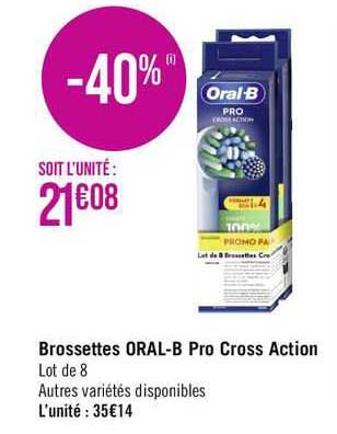 brossettes oral-b pro cross action