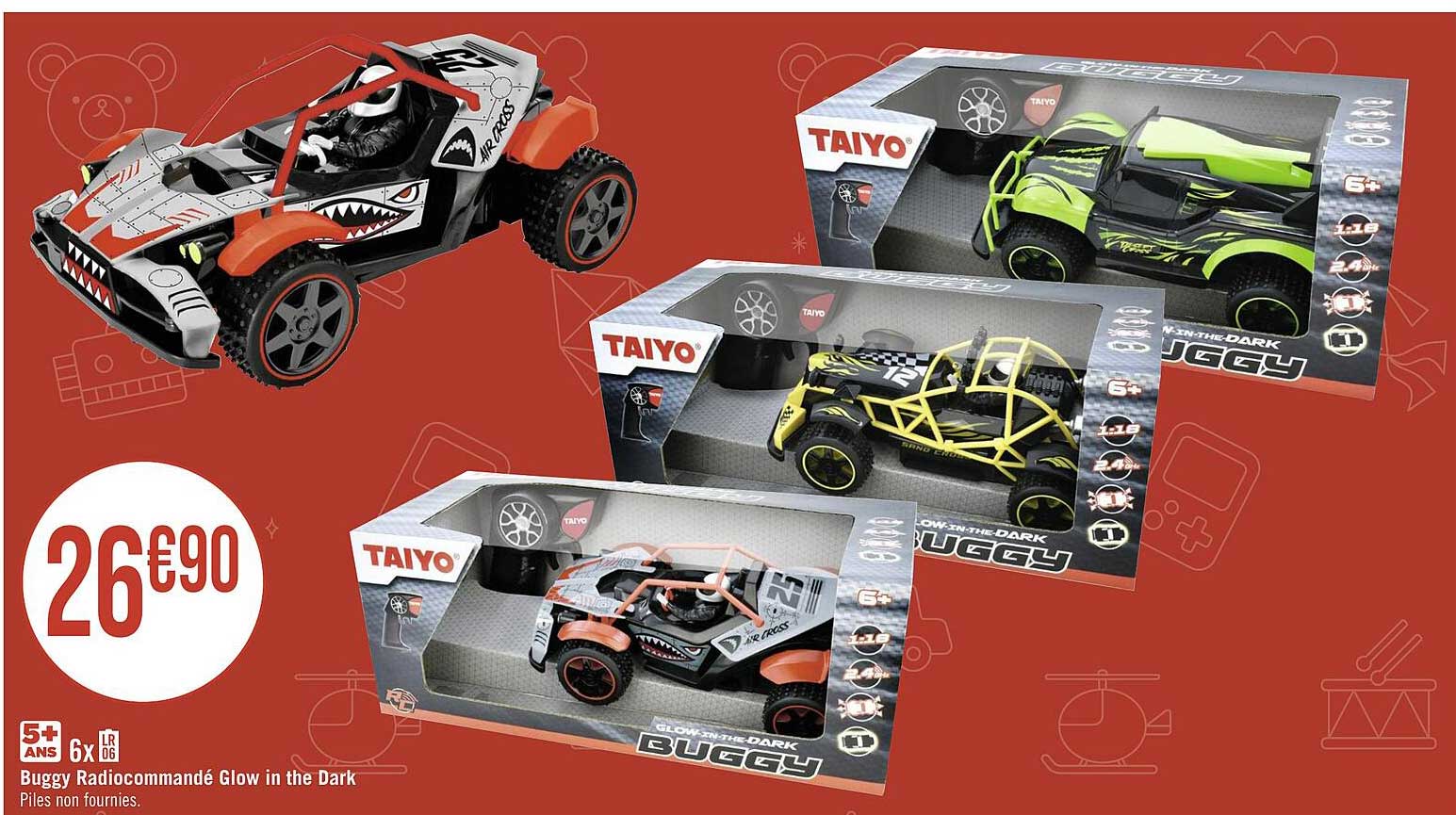 buggy radiocommandé glow in the dark