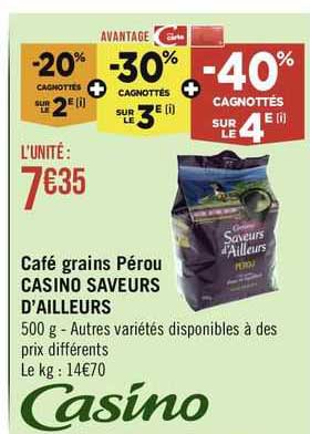 café grains pérou casino saveurs d'ailleurs