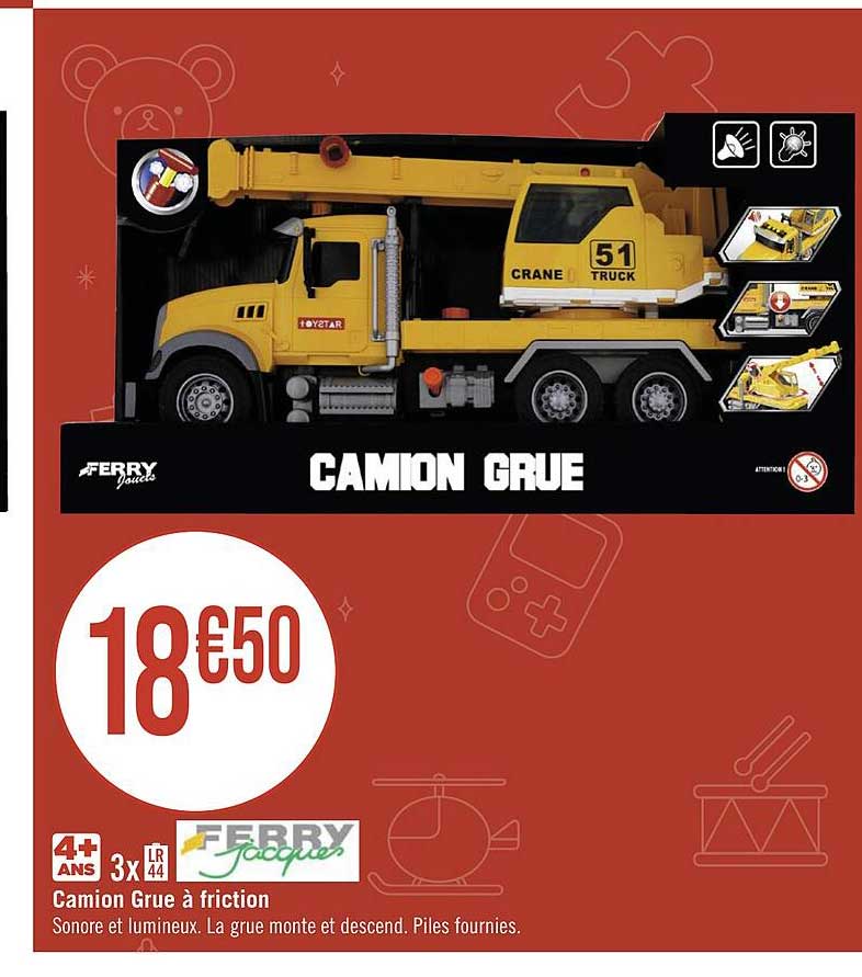 camion grue à friction ferry jacques