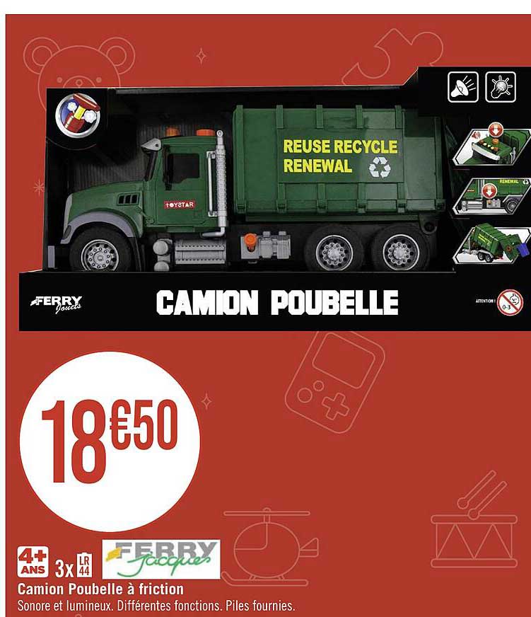 camion poubelle à friction ferry jacques