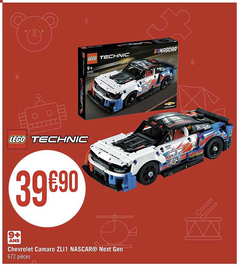 chevrolet camaro zli1 nascar next gen lego technic
