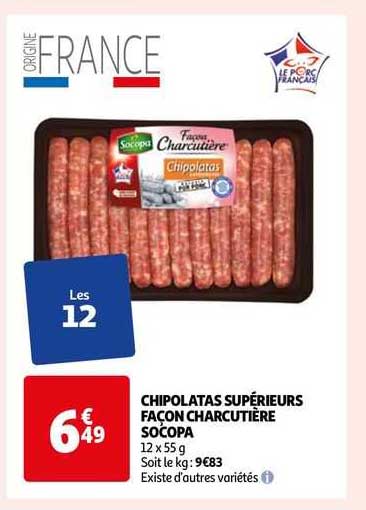 Chipolatas Supérieurs Façon Charcutière Socopa
