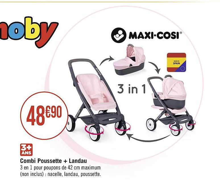combi poussette + landau smoby
