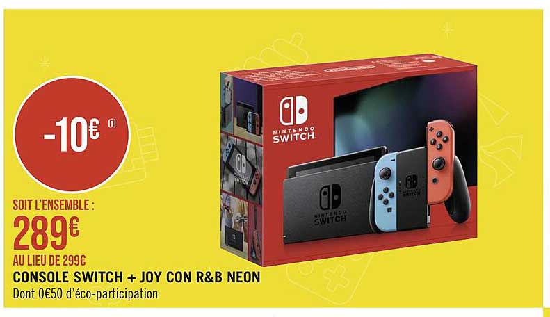console switch + joy con r&b néon