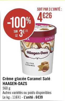 crème glacée caramel salé häagen-dazs