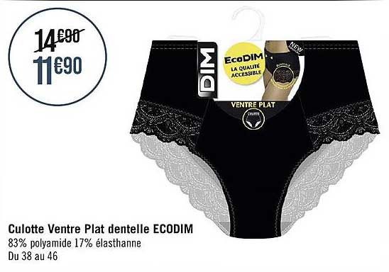 culotte ventre plat dentelle ecodim