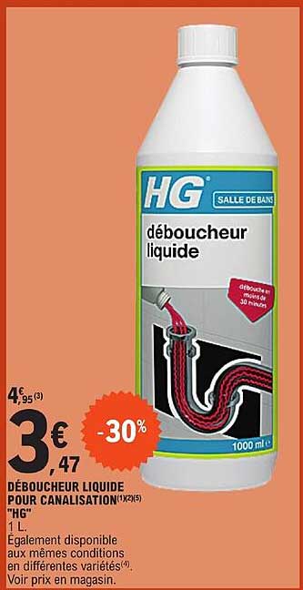 déboucheur liquide pour canalisation "hg"