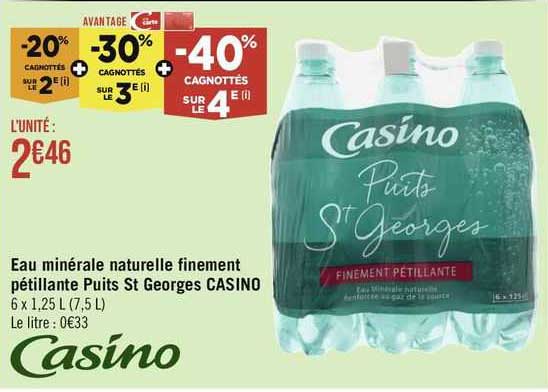 eau minérale naturelle finement pétillante puits st georges casino