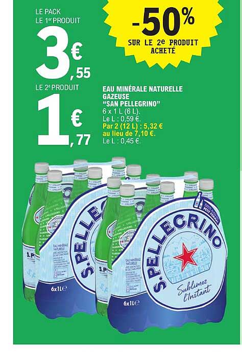 eau minérale naturelle gazeuse "san pellegrino"