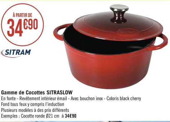 gamme de cocottes sitraslow sitram