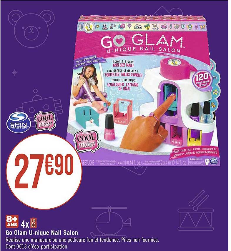 go glam u-nique nail salon spin master