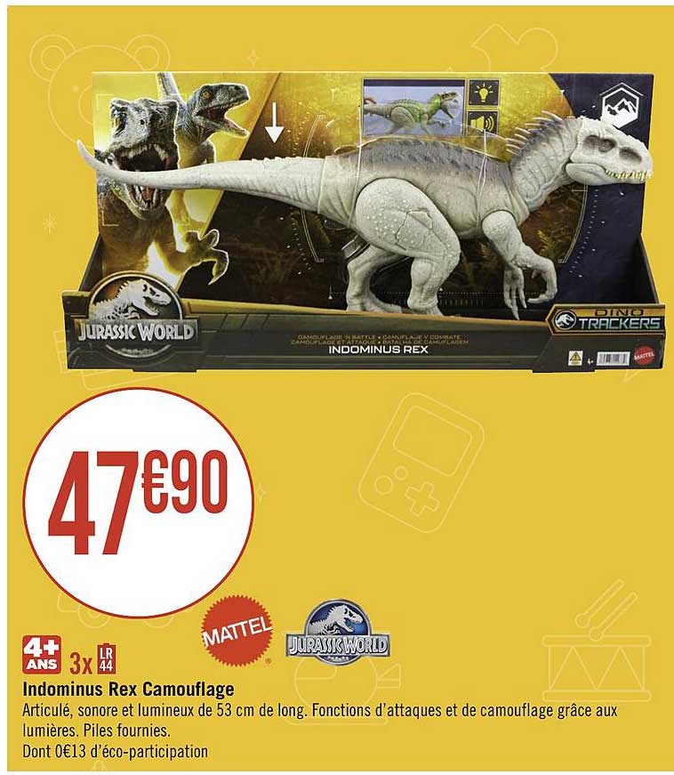 indominus rex camouflage mattel jurassik world
