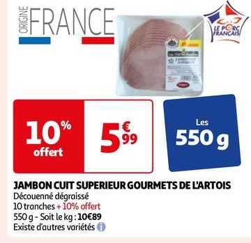Jambon Cuit Supérieur Gourmets De L'artois