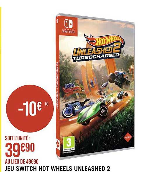 jeu switch hot wheels unleashed 2