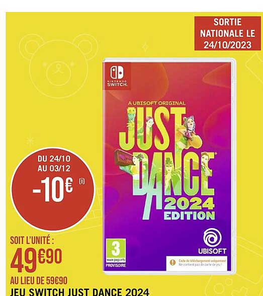 jeu switch just dance 2024