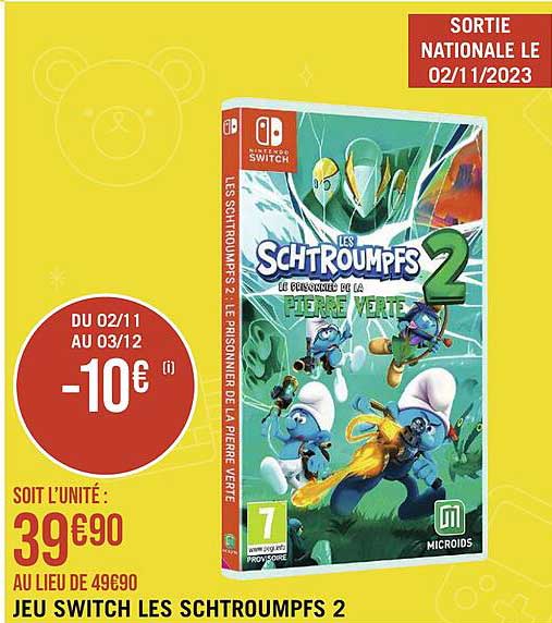 jeu switch les schtroumpfs 2