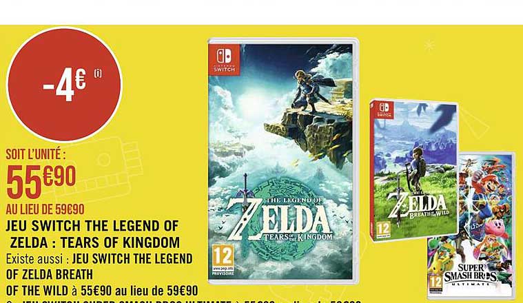 jeu switch the legend of zelda : tears of kingdom, jeu switch the legend of zelda breath of the wild