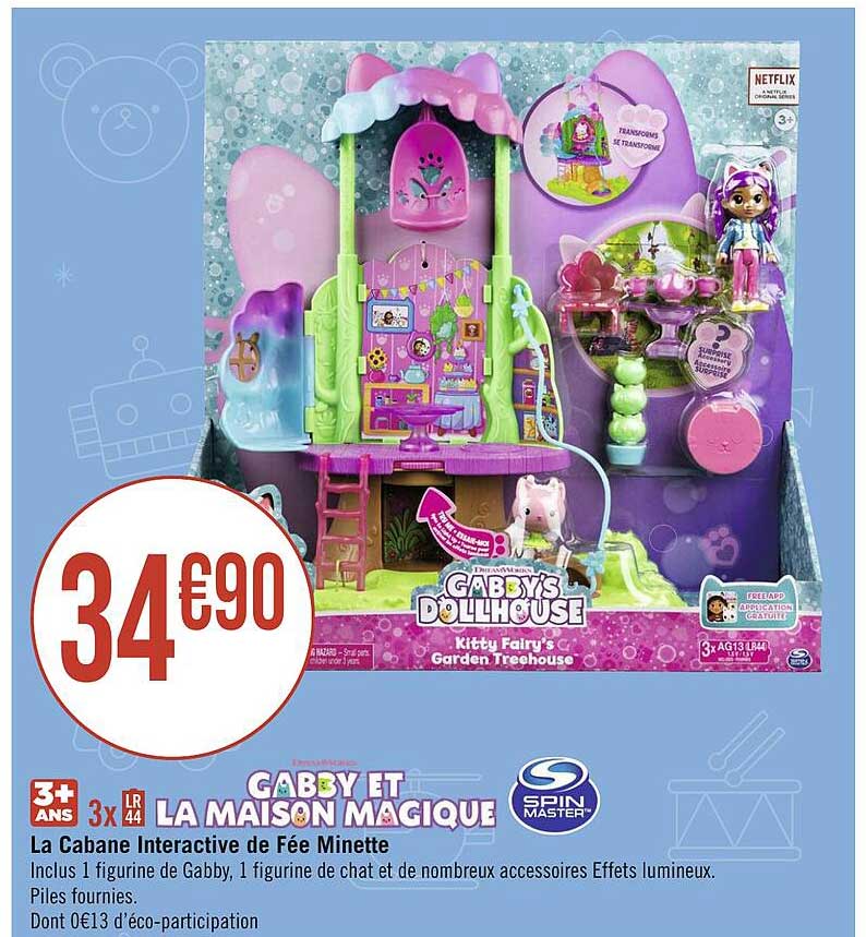 la cabane interactive de fée minette spin master