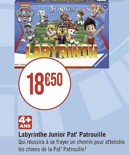 Labyrinthe Junior Pat' Patrouille
