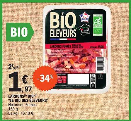 lardons bio "le bio des éleveurs"