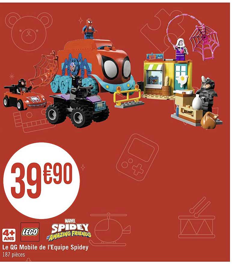le qg mobile de l'équipe spidey lego marvel