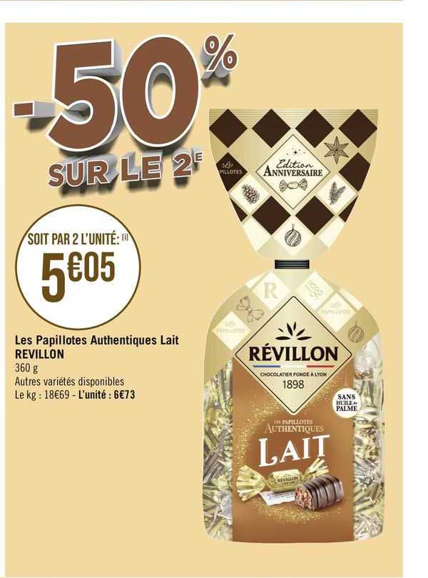 les papillotes authentiques lait révillon