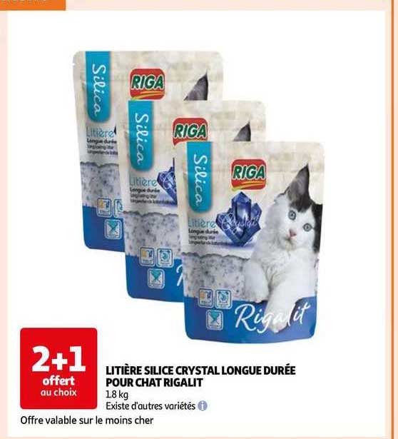 Litière Silice Crystal Longue Durée Pour Chat Rigalit