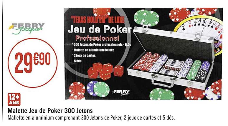 malette jeu de poker 300 jetons ferry jacques