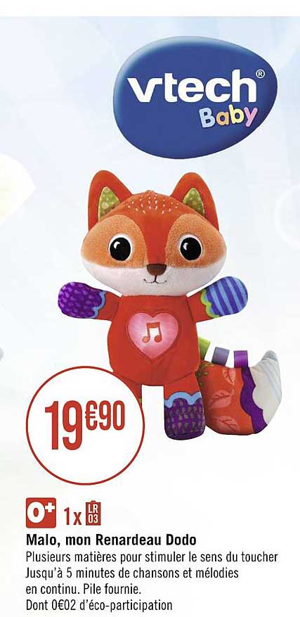 malo, mon renardeau dodo vtech baby