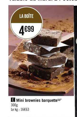 Mini Brownies Barquette