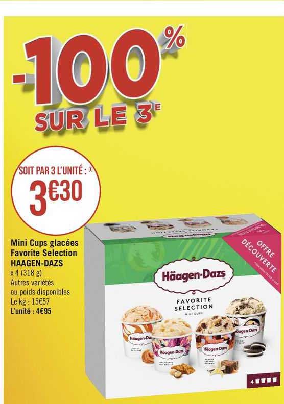 mini cups glacées favorite selection häagen-dazs