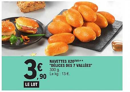 navettes x20 "délices des 7 vallées"