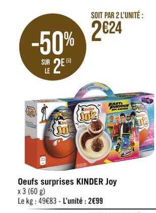 œufs surprises kinder joy