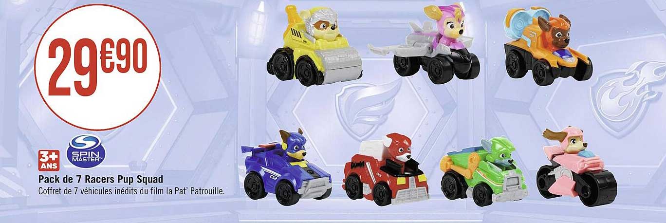 pack de 7 racers pup squad spin master