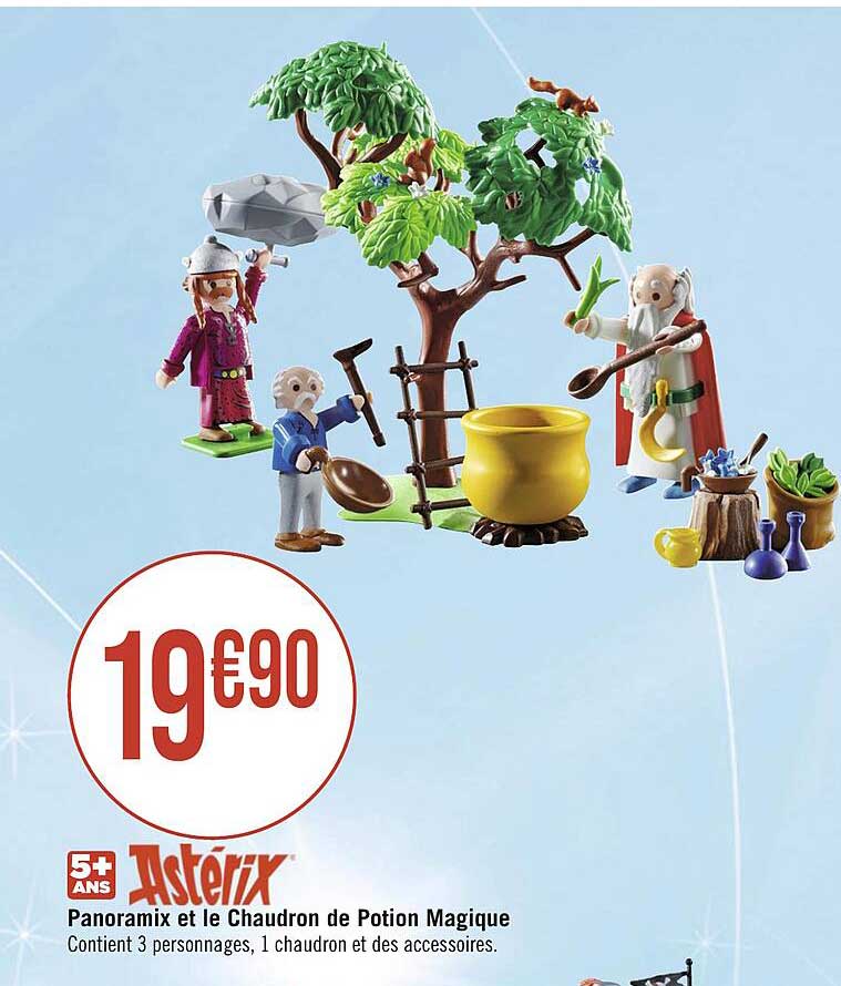 panoramix et le chaudron de potion magique astérix