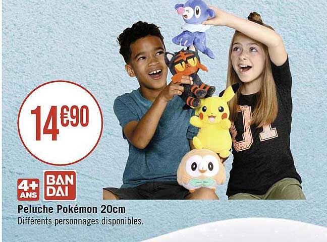 peluche pokémon 20 cm bandai