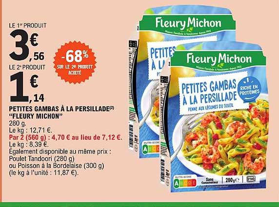 petites gambas à la persillade "fleury michon"