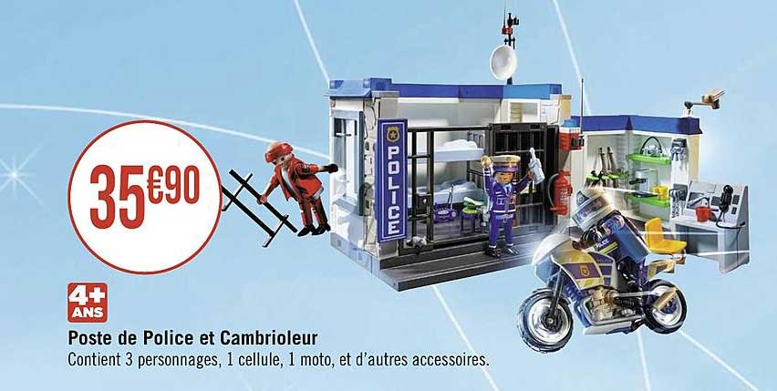 poste de police et cambrioleur