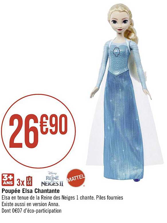 poupée elsa chantante