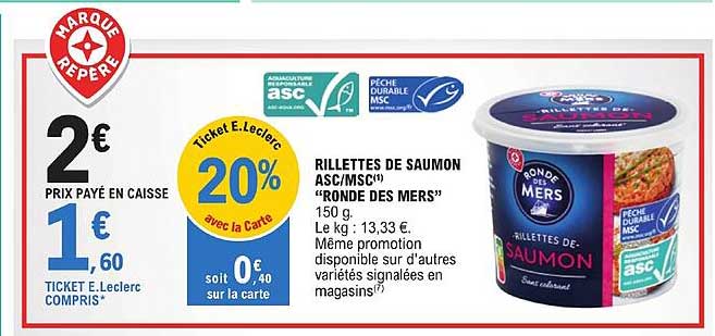 rillettes de saumon asc/msc "ronde des mers"