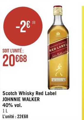 scotch whisky red label johnnie walker 40% vol.