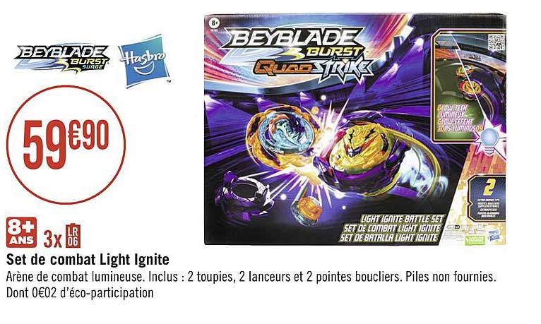 set de combat light ignite beyblade burst hasbro