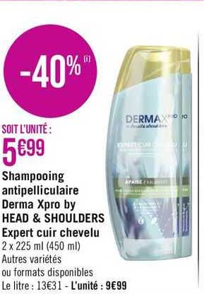 Shampooing Antipelliculaire Derma Xpro By Head & Shoulders Expert Cuire Chevelu