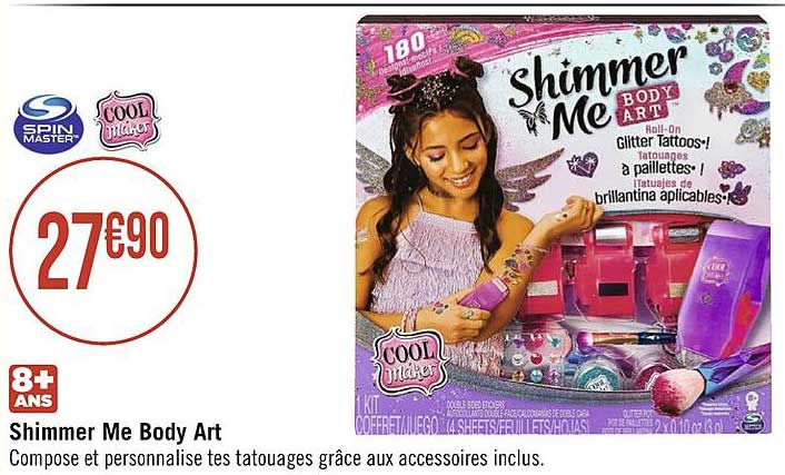 shimmer me body art spin master