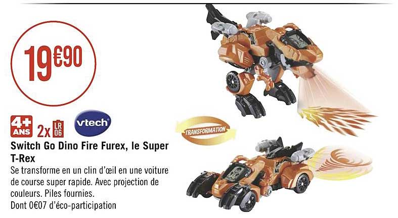 switch go dino fire furex, le super t-Rex