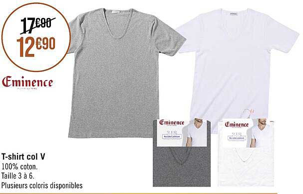 t-shirt col v éminence