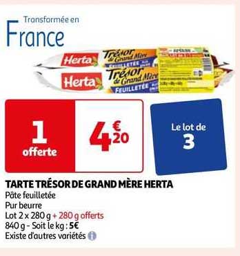 tarte trésor de grand mère herta
